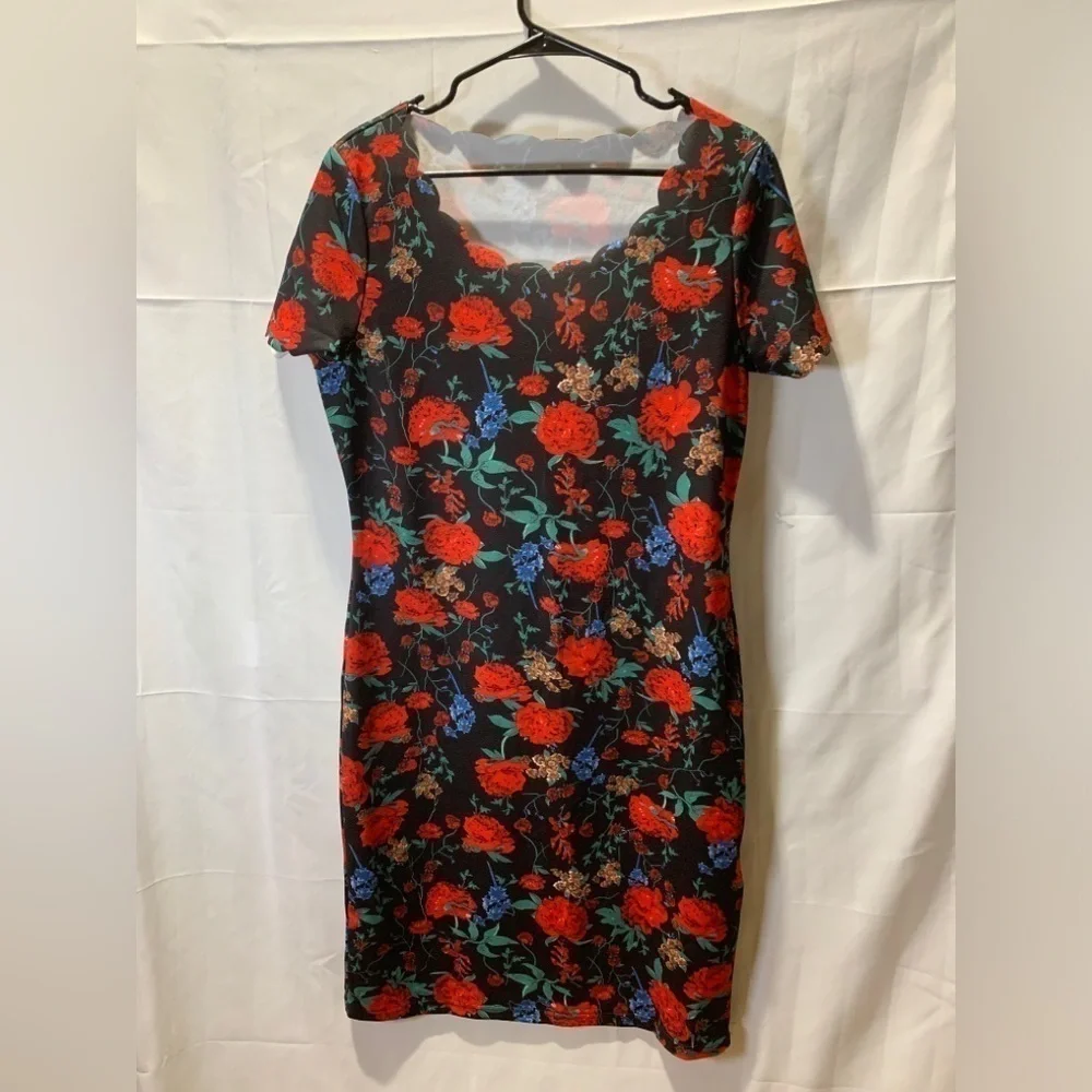 3/$28❤️EMERY ROSE floral, multicolor, print dress, size XL